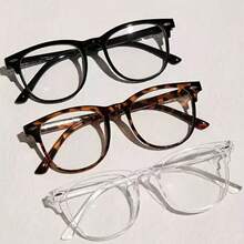 3pcs Women's Fashion Glasses, Casual Makeup-Free Slimming Clear Stylish Glasses - 3pcs - View 2