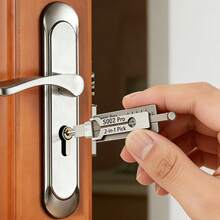 suli 专业级 SS002Pro 二合一不锈钢钥匙解码器，便携式开锁工具套装，带精密钩子和 O 型环取出工具 - 1pc - 查看 3