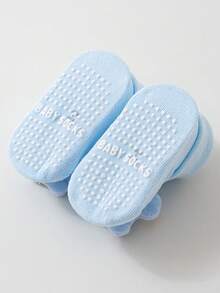 2 Pairs 2026 Spring A-Class Cotton Cartoon Baby Socks, Soft & Skin-Friendly Newborn Infant Rattle Socks - Multicolor - View 10