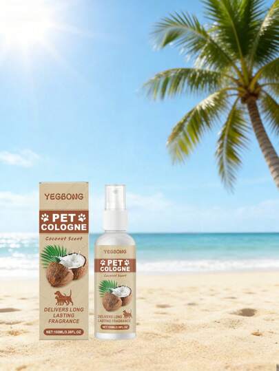 椰子香味宠物除臭喷雾，室内空气清新剂喷雾，适用于猫狗，专为有宠物的家庭设计，消除异味