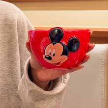 Disney 卡通浮雕陶瓷碗，家用饭碗，生日/节日派对礼物（450毫升） - 彩色 - 查看 14