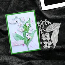 创意花朵模具，DIY剪贴簿相册和压花模板，贺卡制作工具，卡片纸切割工艺品，礼品卡制作模板模切。 - 銀色 - 查看 6