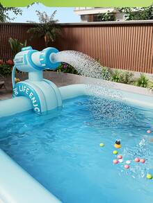 1个三层加厚大型充气游泳圈，适合室内/室外使用，可用于家庭水上派对、夏季假期消暑，可折叠，是后院或花园的理想之选，也适合露营 - 提供多种尺寸，海洋蓝，是派对、音乐活动和户外娱乐的完美之选，也是夏季礼物。 - A - 查看 6