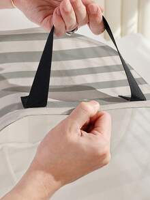 1 pieza/2 piezas Cesta de almacenamiento plegable de gran capacidad con asa y estampado de patrones de animales, cesta de almacenamiento multiusos para guardería, pañales de bebé, ropa, juguetes, organizador, caja de almacenamiento plegable - Multicolor - Ver 5