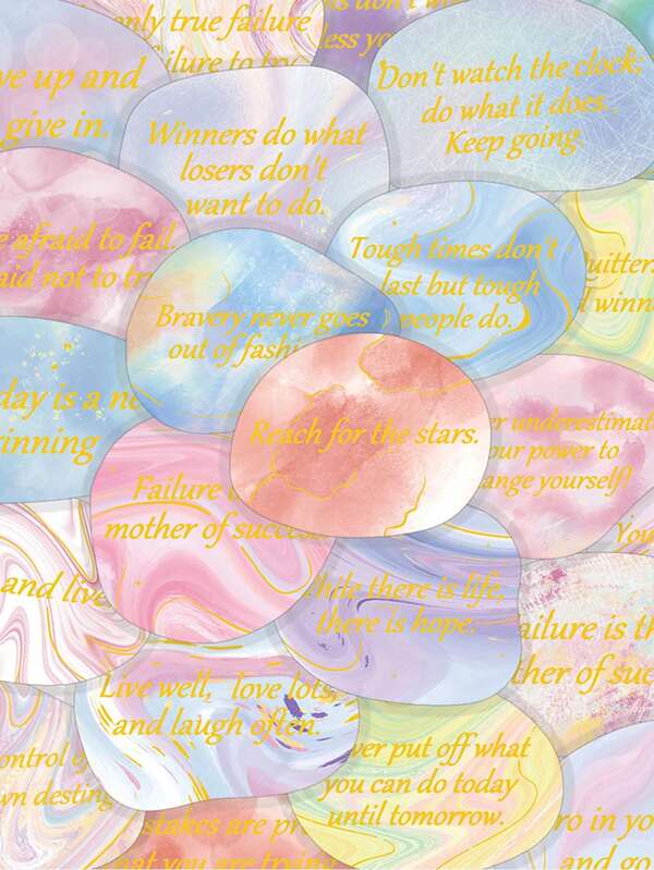 50 pièces Autocollants de timbrage doux pour bagage, journal, ordinateur portable, boîtier de stockage, décoration de pièce en verre, autocollants transparents