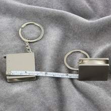Measuring Tools Stainless Steel Retractable Ruler Tape Measure Keychain Key Ring Gauging Tools Keyring Pull Ruler For Men - Multicolor - View 3