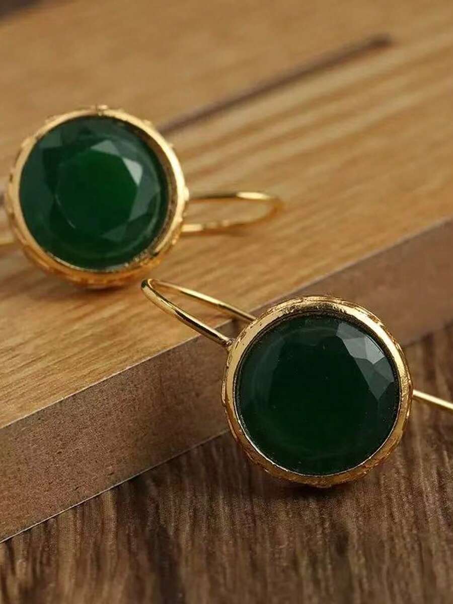 1 Đôi bông tai tròn thời trang dành cho nữ - Nhiều màu - Xem 1