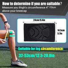 1 Pair Thick EVA Foam Knee Pads, Elastic & Breathable, Provide Knee Support, Suitable For Dancing, Volleyball, Running, Basketball And Other Sports, Unisex Design - Black - View 5
