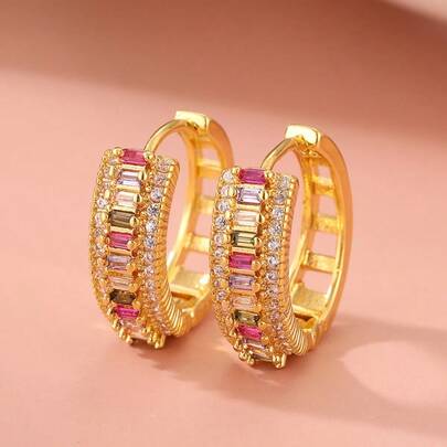 优雅多彩的女士耳环，精致的节日派对配饰，完美的生日礼物