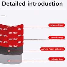 10pcs 3M Double-Sided VHB Residue-Free Adhesive Square And Round Stickers. This Adhesive Is Suitable For Home Wall Decor Fixing And Car Interior Item Attachment. - View 2