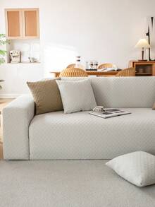 1 tấm bọc ghế sofa 3D chống thấm nước, thiết kế màu trơn, bảo vệ ghế sofa, trang trí ngày lễ, độ co giãn cao, phủ toàn bộ ghế sofa, phù hợp với ghế sofa 1/2/3/4 chỗ ngồi. - Màu Xám nhạt - Xem 5
