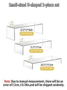 1/6件套桌面展示架,艺术品展示架,珠宝展示架,产品展示台,蛋糕展示底座,多层展示架,可调节,家具收纳展示架,化妆品展示整理架,鞋架,适用于桌面收纳展示化妆品、艺术品、蛋糕甜点、生日礼物、感恩节礼物、复活节礼物 - 均碼 - 查看 23