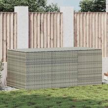 vidaXL Gartenbox Auflagenbox Kissenbox Kiste Gartentruhe Truhe Box Auflagenkiste Garten Poly Rattan 200x50x60cm Grau - xám - Xem 14