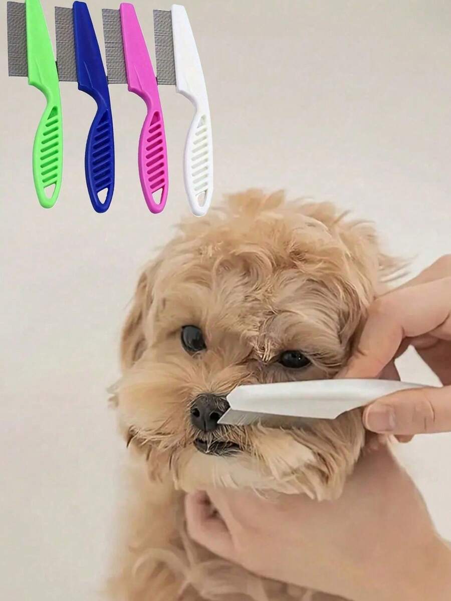 1pc Stainless Steel Single Row Comb, Black - Multicolor - View 1