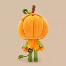 Halloween Plush Toy, Dandy's World Gourdy Stuffed Animal, Pumpkin With Heart Holding Doll, Kawaii Collectible Figure - 黃色 - 查看 3