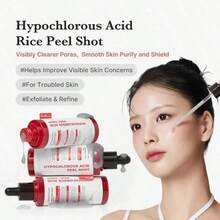 Meeeedicub Hypochlorous Acid Rice Peel Shot Duo For Face & Body | Gentle Exfoliating Serum For Dead Skin Cells & Pore Care, Blackheads & Excess Sebum Control | Rice Extract, Hypochlorous, Panthenol For Hydrating & Smoothing Care - 1件 - 查看 1