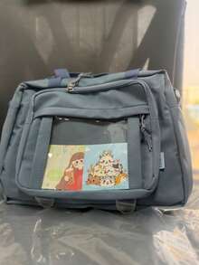 日本高中女生JK透明手提包、单肩包、斜挎包、大号斜挎包、街头时尚日系女包 - 藍色 - 查看 4