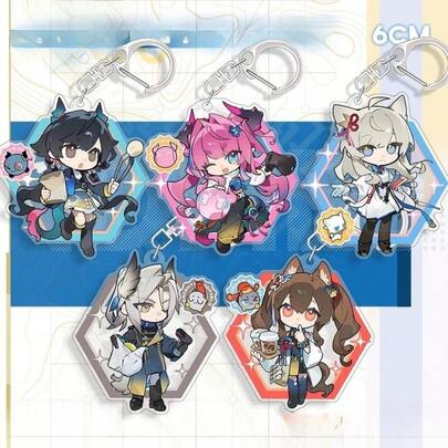 Game Endfield Figure Jun Wei Yifeng Chen Qianyu Gilberta Pei Li Acrylic Pendant Keychain Cartoon Q-Version Bag Pendant Gifts