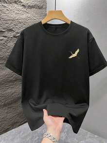 20261 Pieces Of Fashionable Printed, Loose-Fitting Short-Sleeved T-Shirt For Men | Exquisite Design | Essential For Summer | Easy To Combine, Emphasizes Your Styley2k Look. - Black - View 2