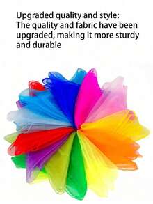 12/24/36/48条装杂耍丝巾,儿童舞蹈丝巾,适合儿童派对、节日、生日、运动、音乐、魔术表演道具(颜色随机) - 彩色 - 查看 21