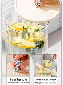 1pc New Luxury Double-Layer Cold Water Dispenser Stand, Desktop Juice/Beverage Organizer Rack With Faucet, Drink Chiller Bucket, Beverage Dispenser - Beige - View 10