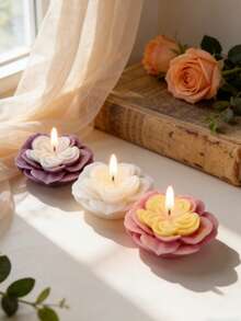 3D Blumen Silikon Form - Rose & Pfingstrose Blumen geformte DIY Kerze, Seife, Gips Diffusor Form, Geschenk für Heimdekoration - Austin Rose Mold - Übersicht 6