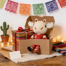 Mascota Oficial Mundial 2026 México United States Canada: Peluche de Colección Alce de Canadá con Caja de Regalo de Lujo, Llavero Temático y Stickers - Set de Souvenir de Fútbol Premium para Fans y Niños - Rojo - Ver 6