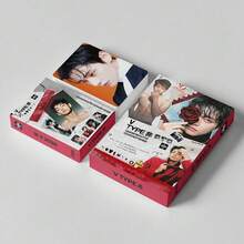 55pcs V-Type Taehyung Photocard, Not Photobook, Fansite LOMO Card, Handmade Photo Card - Red - View 4