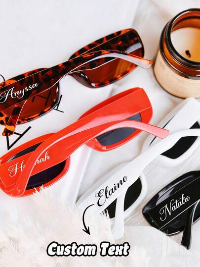 Kính râm cổ điển thiết kế riêng cho tiệc cô dâu, kính râm phong cách punk cho tiệc độc thân, quà tặng cá nhân hóa cho phù dâu.