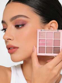 Dasique 9-Color Eyeshadow Palette, High Pigmentation, Long-Lasting, Suitable For Graduates, Birthdays, Beginner-Friendly, Smooth Application, Plant-Based Formula, Cruelty-Free, Rose Girl Charm Colors, Christmas Gift For Her, Fashion Makeup Brand, Back To School, Bridal Wedding, Summer, Valentine's Day, Vacation - #33 Milky Berry - 查看 5