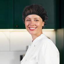 6 Piece Elastic Chef Hat Set Unisex Kitchen Cooking Hair Nets Mesh Caps - màu đen - Xem 7