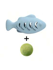 1个宠物鱼形慢食喂食器玩具，猫咪自娱自乐玩具，带猫咪自娱球内胆，耐啃咬磨牙，猫咪零食分配器玩具 - 多色 - 查看 7