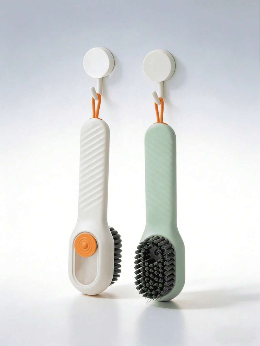 1个多功能液体鞋刷，自动洗鞋刷，压力激活式清洗刷，适用于清洁柔软织物和运动鞋 - 彩色 - 查看 1