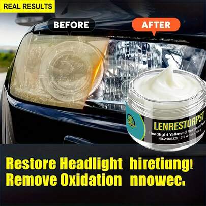 JB-XPCS Kit de pulido y reparación de faros de automóvil, limpieza de óxido y mantenimiento de faros de coche