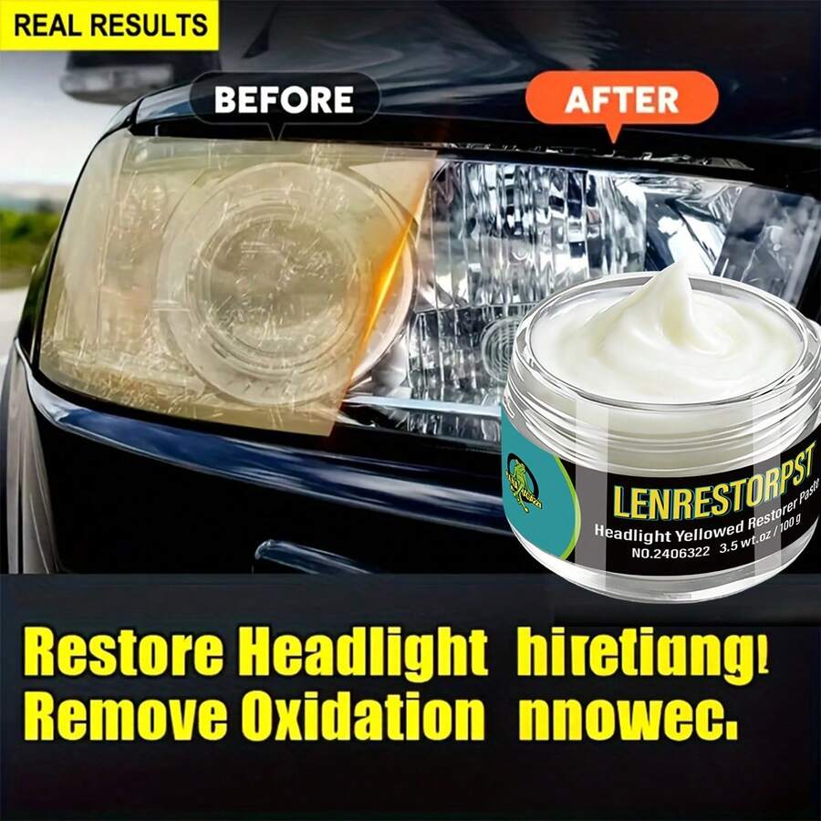 JB-XPCS Kit de pulido y reparación de faros de automóvil, limpieza de óxido y mantenimiento de faros de coche