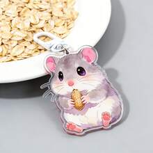 Cartoon Hamster Keychain, Kids Bag Keychain, Cute Animal Keychain! Creative Keychain Pendant Party Gift, Birthday Gift Keychain - Multicolor - View 3