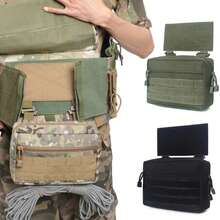 Chalecoáctico de utilidad, bolsa colgante, bolsa de caída Abdominal, riñonera para JPC/CPC/LBT/D3CR/MK3 y almacenamiento portador de 4 placas - BK - Ver 1
