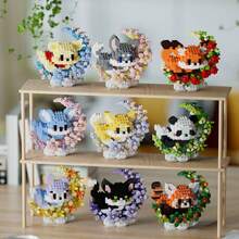 Animal Series Panda Microparticle Building Blocks Toy Model Assembly Gift,Cute Cartoon Decoration,Toys,Building Block Sets,Building Blocks - Multicolor - View 4