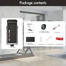 BLACK LORD Walking Pad, Treadmill For Home, LED Display, Running Machine With 2-Level Incline, 140KG Capacity, No Assembly - Black - View 10