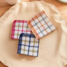 1/5/12pcs Space-Themed Waffle Weave Dish Towels - Quick-Dry Absorbent Polyester Cloths For Kitchen, Glass & Walls, Multi-Purpose Cleaning & Drying Rags With Vibrant Colors, Dish Drying Towels, Checkered Pattern Towel, Textured Kitchenware - 隨機顏色 - 查看 3