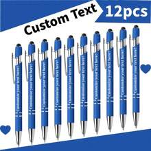 12pcs Personalized Metal Pen With Stylus - Customized Name/Text - Retractable Ballpoint Pen, Durable Metal Structure, Ergonomic Grip - Ideal Office Gift - Sets - View 13