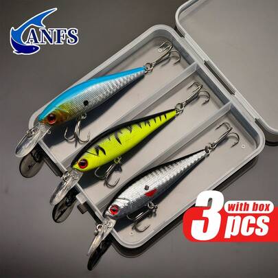 3pcs Minnow Lure Set -Exceptional Artificial Baits For Enhanced Catch Rates