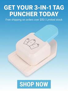 三合一标签打孔器，省力便携，小巧耐用，操作流畅，适用于制作日记本、贺卡、礼品包装和服装标签。它是送给手工爱好者、学生、朋友和DIY博主的创意DIY礼物。适用于返校季、情人节、万圣节、圣诞节、感恩节、生日、返校季、圣尼古拉斯节、主显节、结婚纪念日、圣诞快乐等各种场合，是一款多功能压花工具。 - CY88 - 查看 3