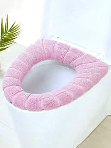 1pc Universal Thickened Plush Toilet Seat Cover, Soft & Comfortable Washable, Pumpkin Pattern Toilet Mat - Color - View 8