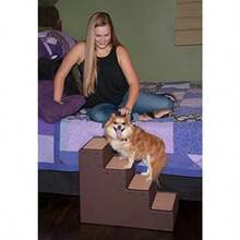 Pet Gear Pet Step IV Escaleras para Mascotas para Perros y Gatos pequeños de hasta 50 Libras Ligeras fáciles de Montar no Requiere Herramientas Disponible en 2 Modelos Moca - Moca - Ver 2