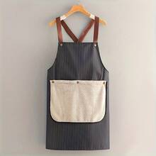 可拆卸加厚围裙，防水防油，带可拆卸手巾，男女通用厨房围裙 - 彩色 - 查看 8