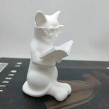 1 szt. Figurka z okularami i książką, odpowiednia dekoracja biurka do użytku wewnątrz i na zewnątrz, prezent dla miłośników wiedzy i entuzjastów nauki, biurko, artykuły biurowe, wystrój biura - L - Zobacz 10