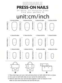 24pcs Oval Nude Gradient False Nails, 1pc Nail File And 1pc Nail Tape, DIY Manicure Set To Create Your Own Nail Art! - Multicolor - View 4