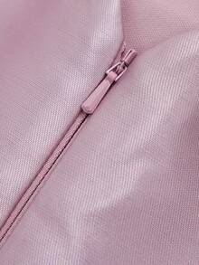 Nuovo elegante abito da sera a sirena rosa con scialle incluso, abito da cerimonia primaverile per matrimoni e feste - Rosa - Visualizzare 8