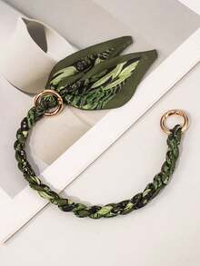 手提包肩带，饰有链条，高端丝巾编织包带，包包配件，多功能替换链条配件，旅行必备，假日必备 - 彩色 - 查看 15